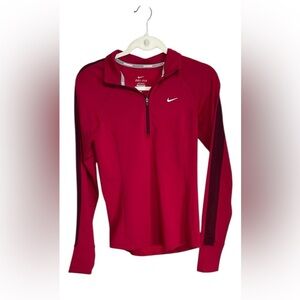 Nike Red Half-Zip‎ Dri-FIT Top